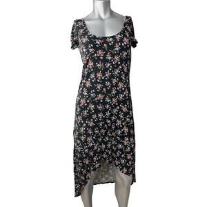 Y2K Floral Flowy Dress Asymmetric Fairy Grunge Large Romantic Whimsygoth